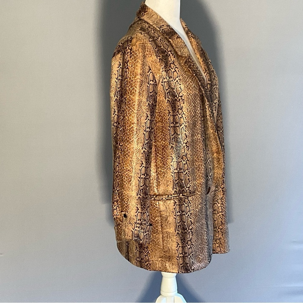 Azara Paris Snakeskin Print Jacket Size S | Edgy Rock Chic Statement - Picture 9 of 16